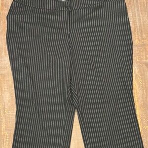 Lane Bryant Black Pinstripe Trousers